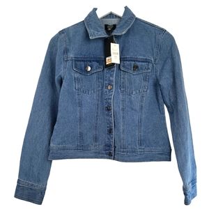 Jones New York NWT Denim Jacket Size Small 100% Cotton